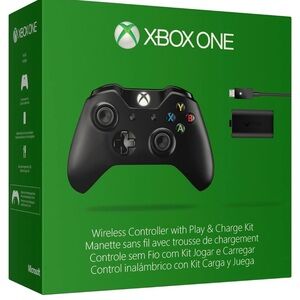 Microsoft Xbox One Controller with Play and Charge Kit - Black